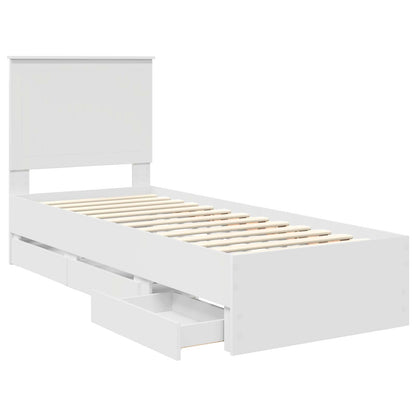 Struttura del letto Bianco 75 x 190 cm Legno Ingegnerizzato | homemem39