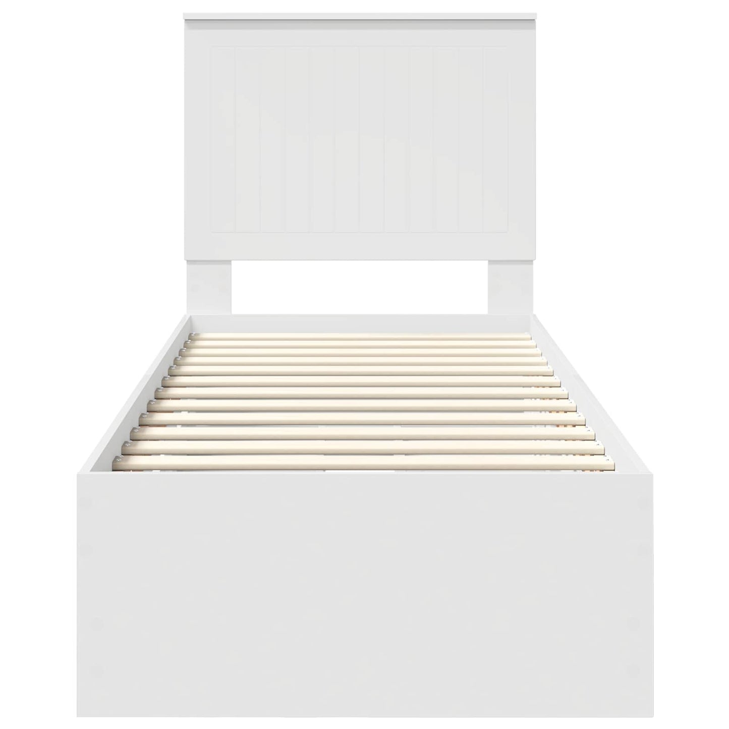 Struttura del letto Bianco 75 x 190 cm Legno Ingegnerizzato | homemem39