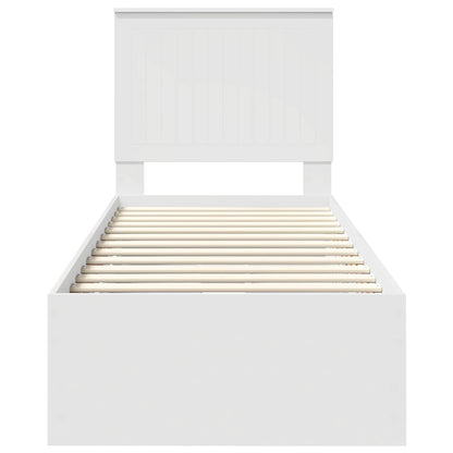 Struttura del letto Bianco 75 x 190 cm Legno Ingegnerizzato | homemem39