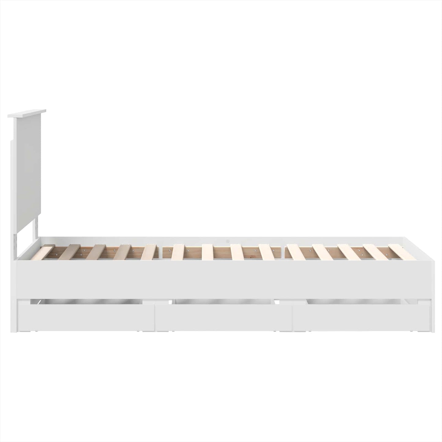 Struttura del letto Bianco 75 x 190 cm Legno Ingegnerizzato | homemem39