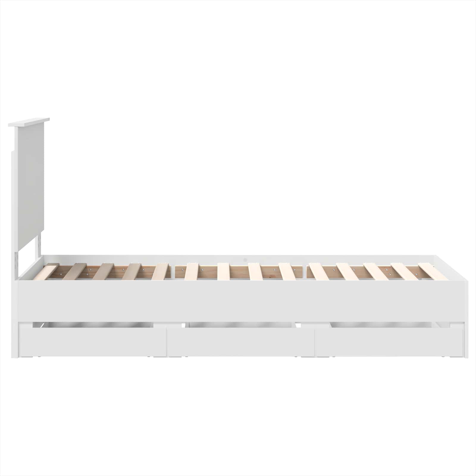 Struttura del letto Bianco 75 x 190 cm Legno Ingegnerizzato | homemem39