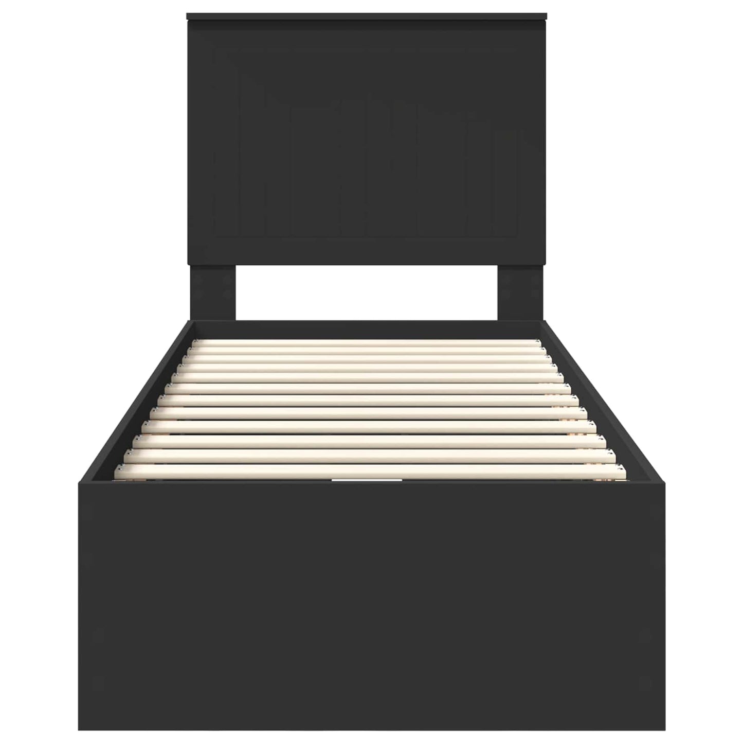 Struttura del letto Nero 75 x 190 cm Legno Ingegnerizzato | homemem39