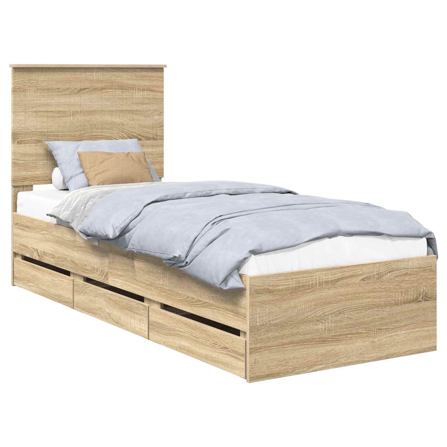 Struttura del letto con cassetto Rovere Sonoma 75 x 190 cm | homemem39
