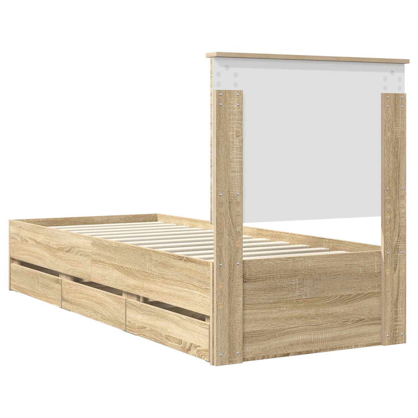 Struttura del letto con cassetto Rovere Sonoma 75 x 190 cm | homemem39