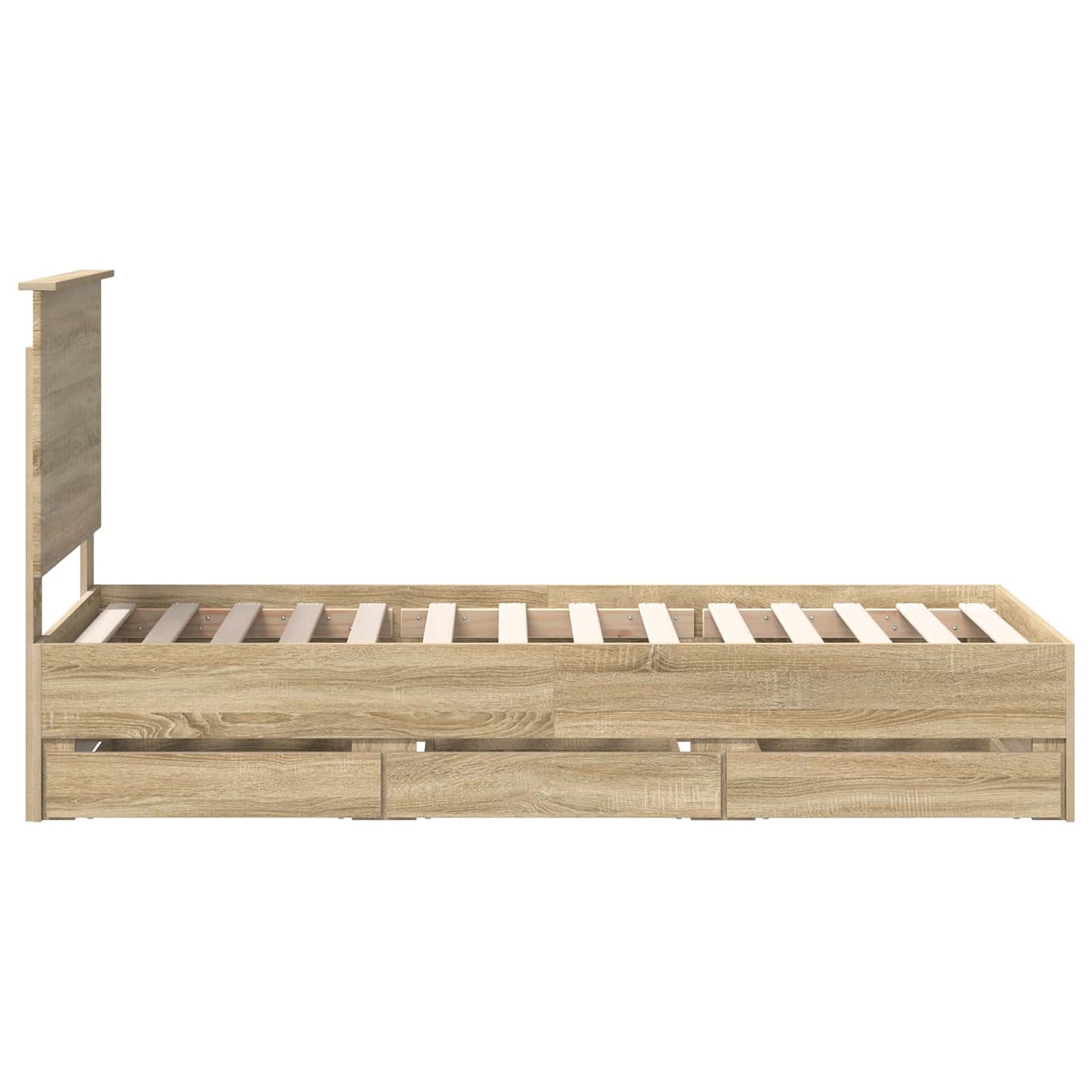 Struttura del letto con cassetto Rovere Sonoma 75 x 190 cm | homemem39