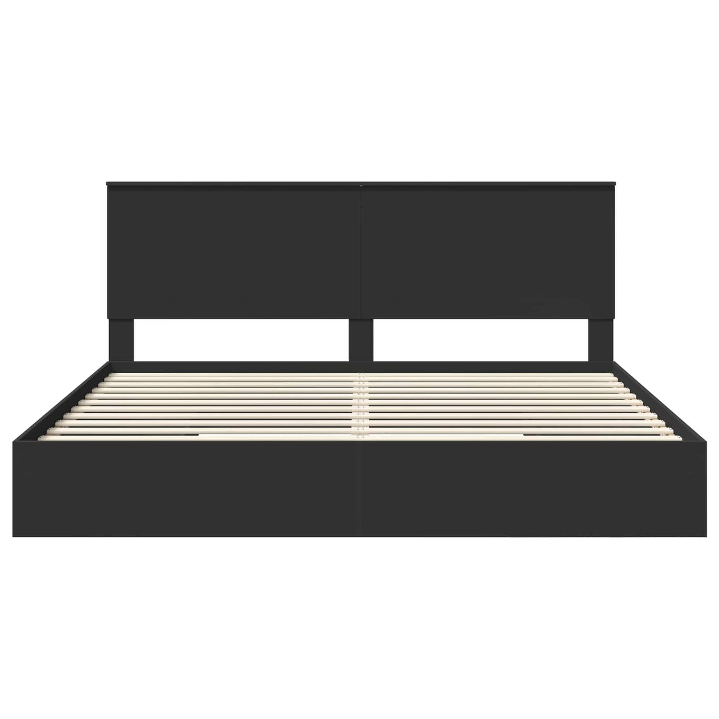 Letto con Contenitore Nero 200 x 200 cm Legno multistrato | homemem39