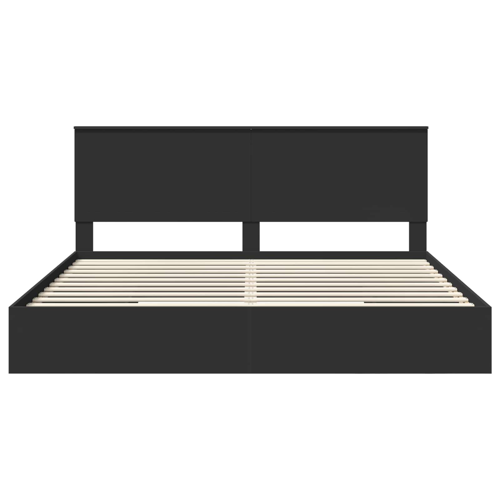 Letto con Contenitore Nero 200 x 200 cm Legno multistrato | homemem39