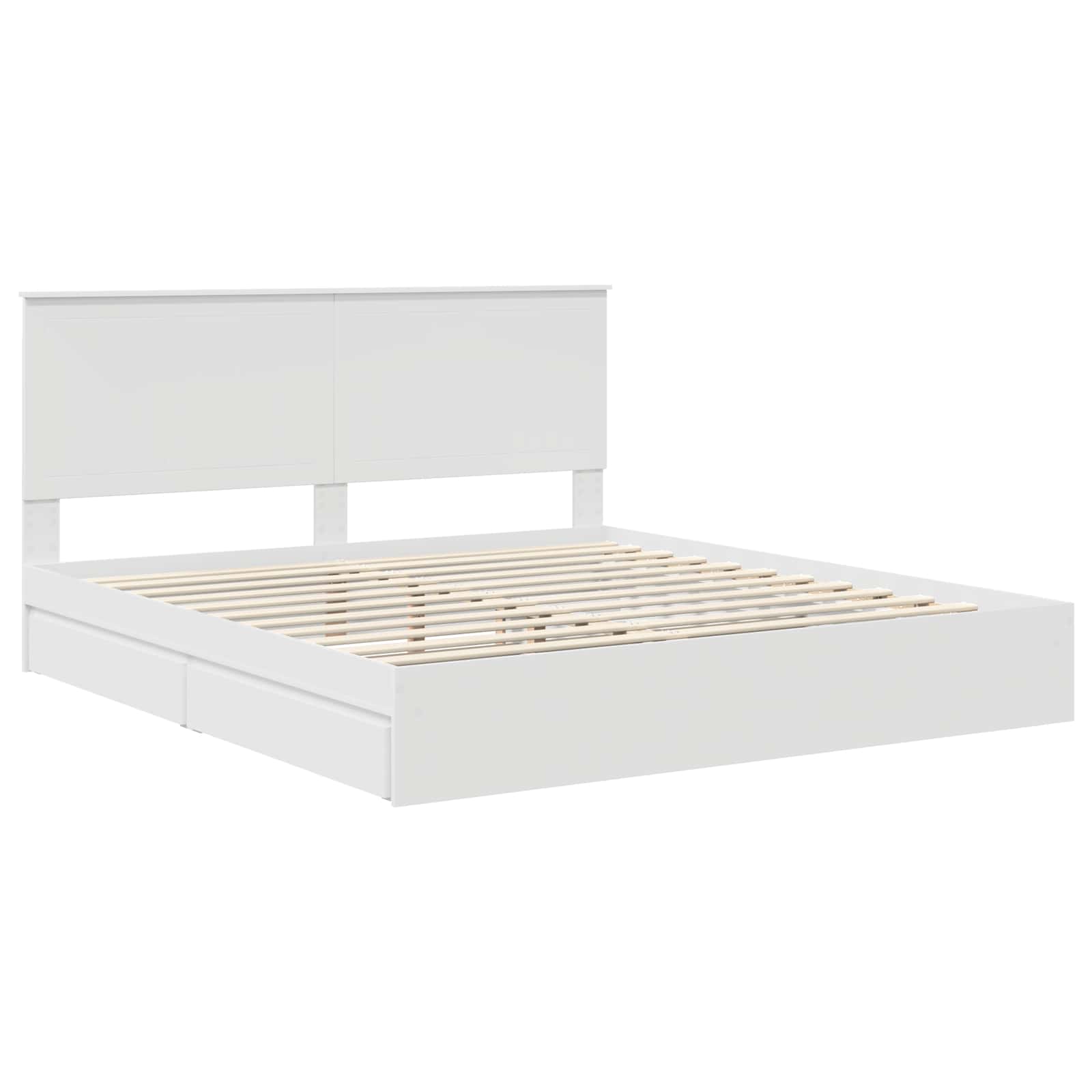 Letto con Contenitore Bianco 180 x 200 cm Legno multistrato | homemem39