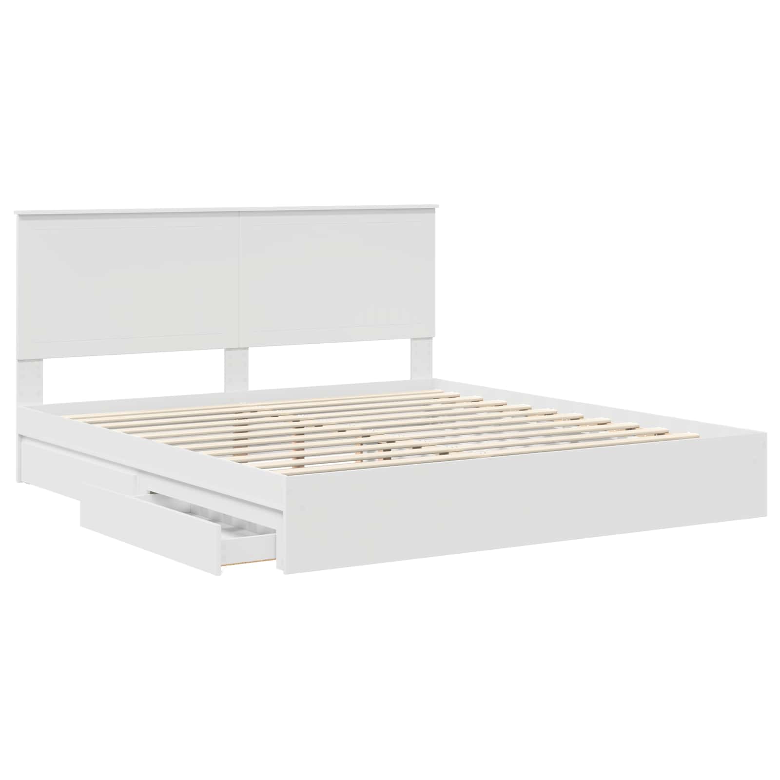 Letto con Contenitore Bianco 180 x 200 cm Legno multistrato | homemem39
