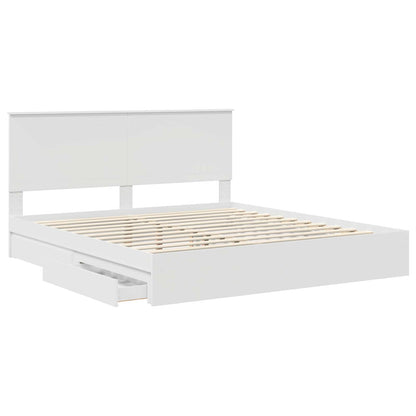 Letto con Contenitore Bianco 180 x 200 cm Legno multistrato | homemem39