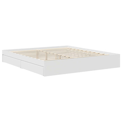 Letto con Contenitore Bianco 180 x 200 cm Legno multistrato | homemem39
