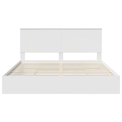 Letto con Contenitore Bianco 180 x 200 cm Legno multistrato | homemem39