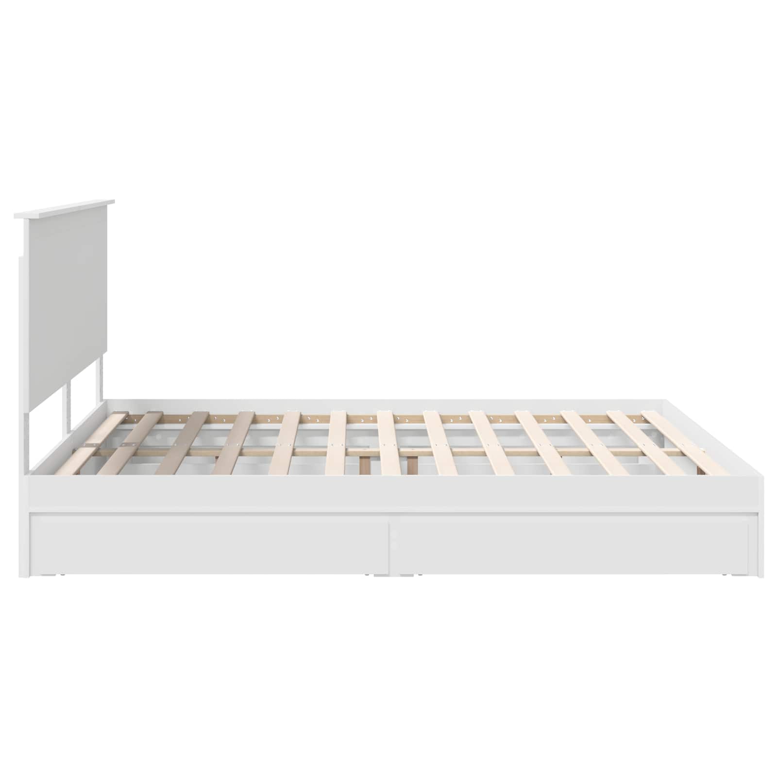 Letto con Contenitore Bianco 180 x 200 cm Legno multistrato | homemem39