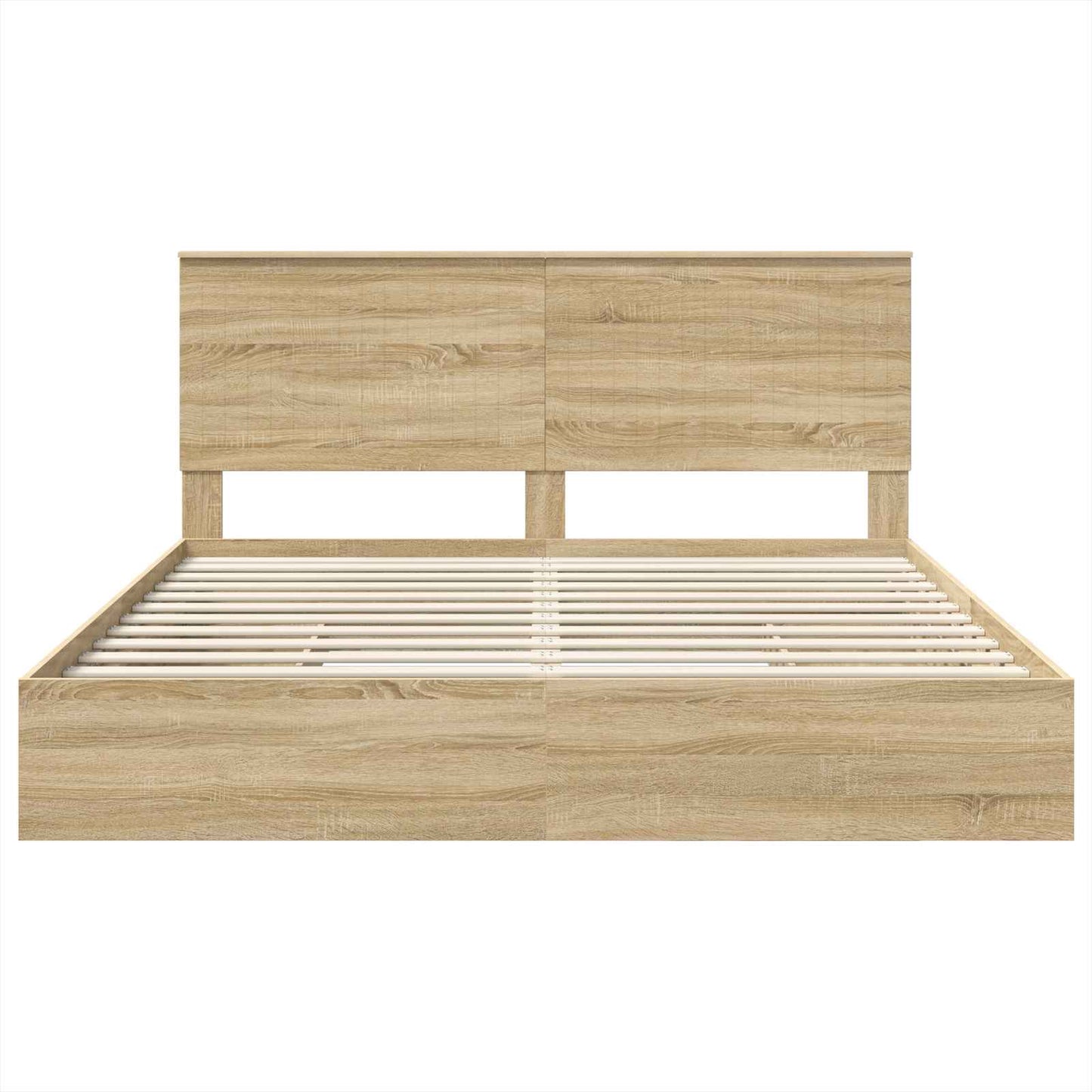 Letto con Contenitore con testiera Rovere Sonoma 180 x 200 cm | homemem39