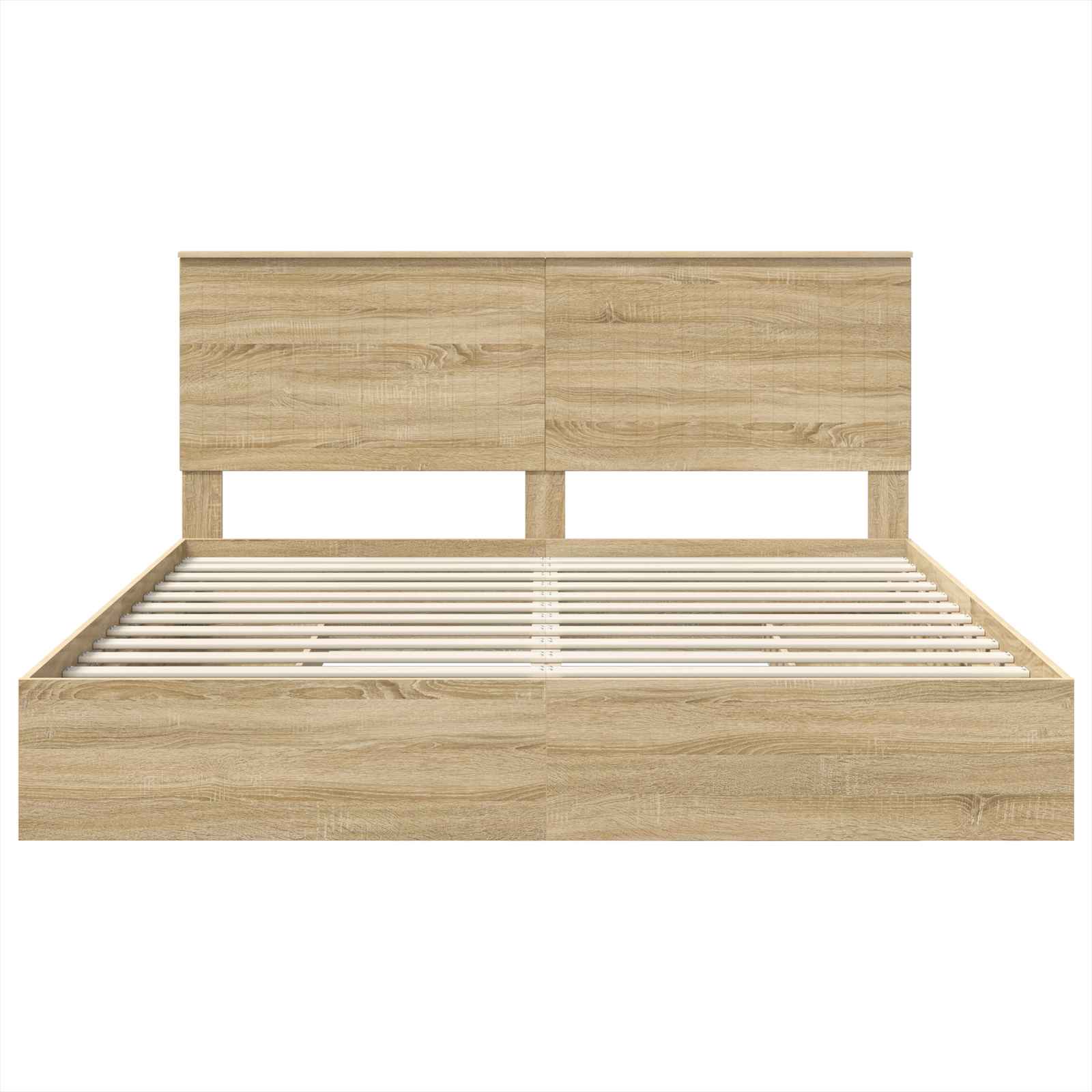 Letto con Contenitore con testiera Rovere Sonoma 180 x 200 cm | homemem39