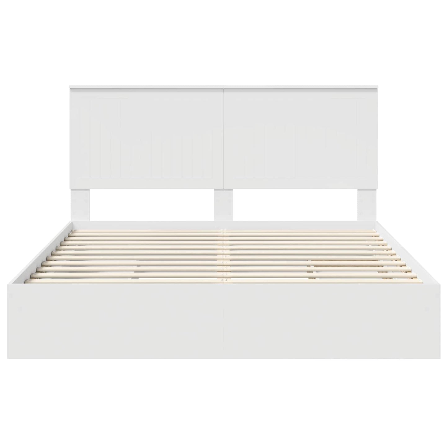 Letto con Contenitore Bianco 160 x 200 cm Legno multistrato | homemem39
