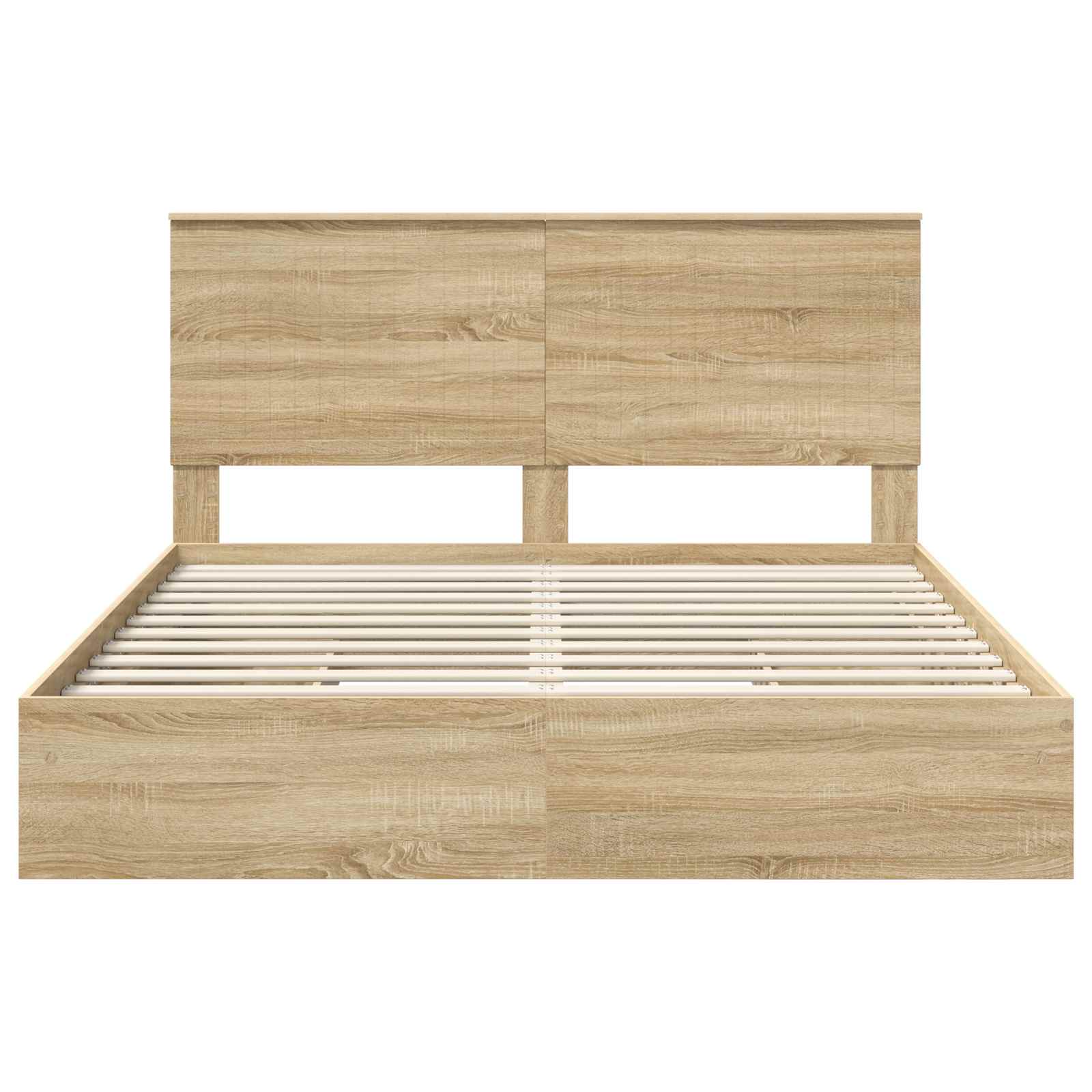 Letto con Contenitore con testiera Rovere Sonoma 160 x 200 cm | homemem39