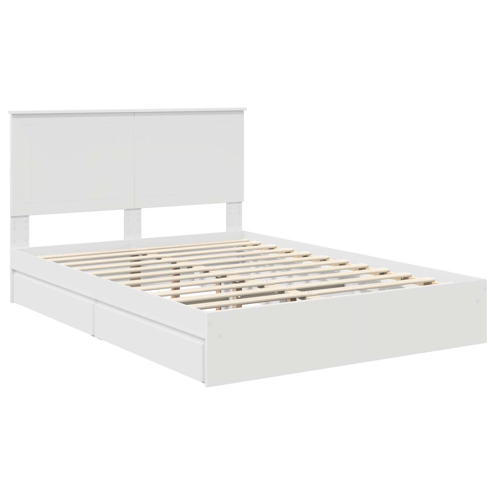 Letto con Contenitore Bianco 140 x 200 cm Legno multistrato | homemem39