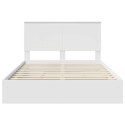 Letto con Contenitore Bianco 140 x 200 cm Legno multistrato | homemem39
