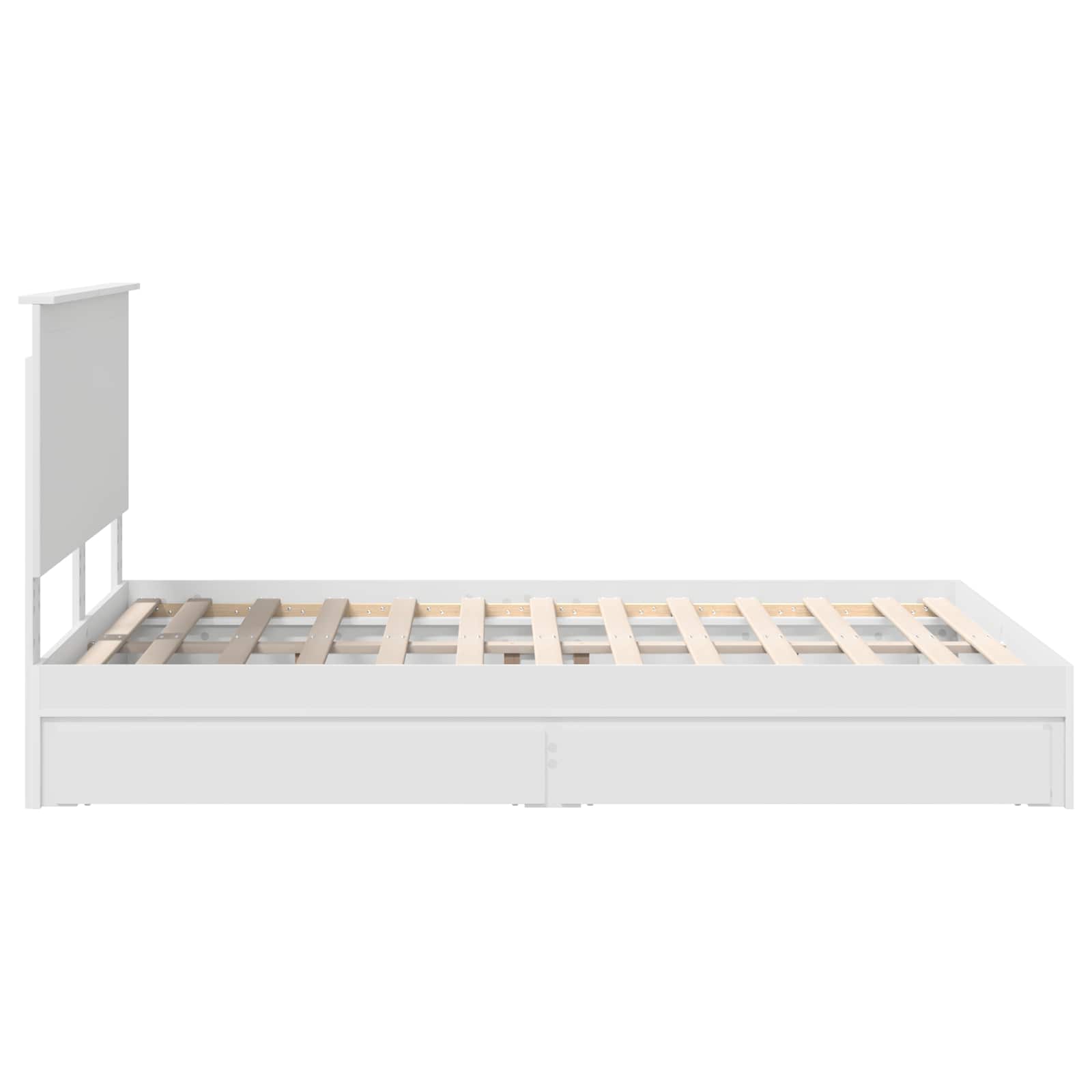 Letto con Contenitore Bianco 140 x 200 cm Legno multistrato | homemem39
