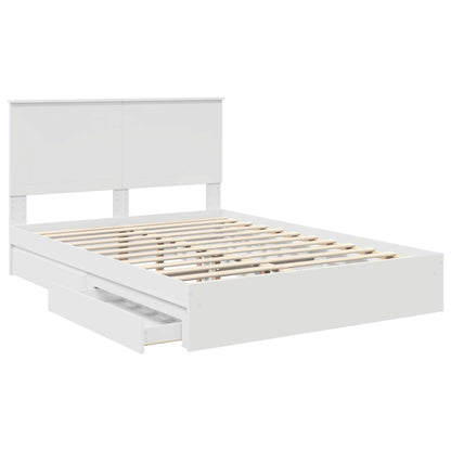 Letto con Contenitore Bianco 140 x 190 cm Legno multistrato | homemem39