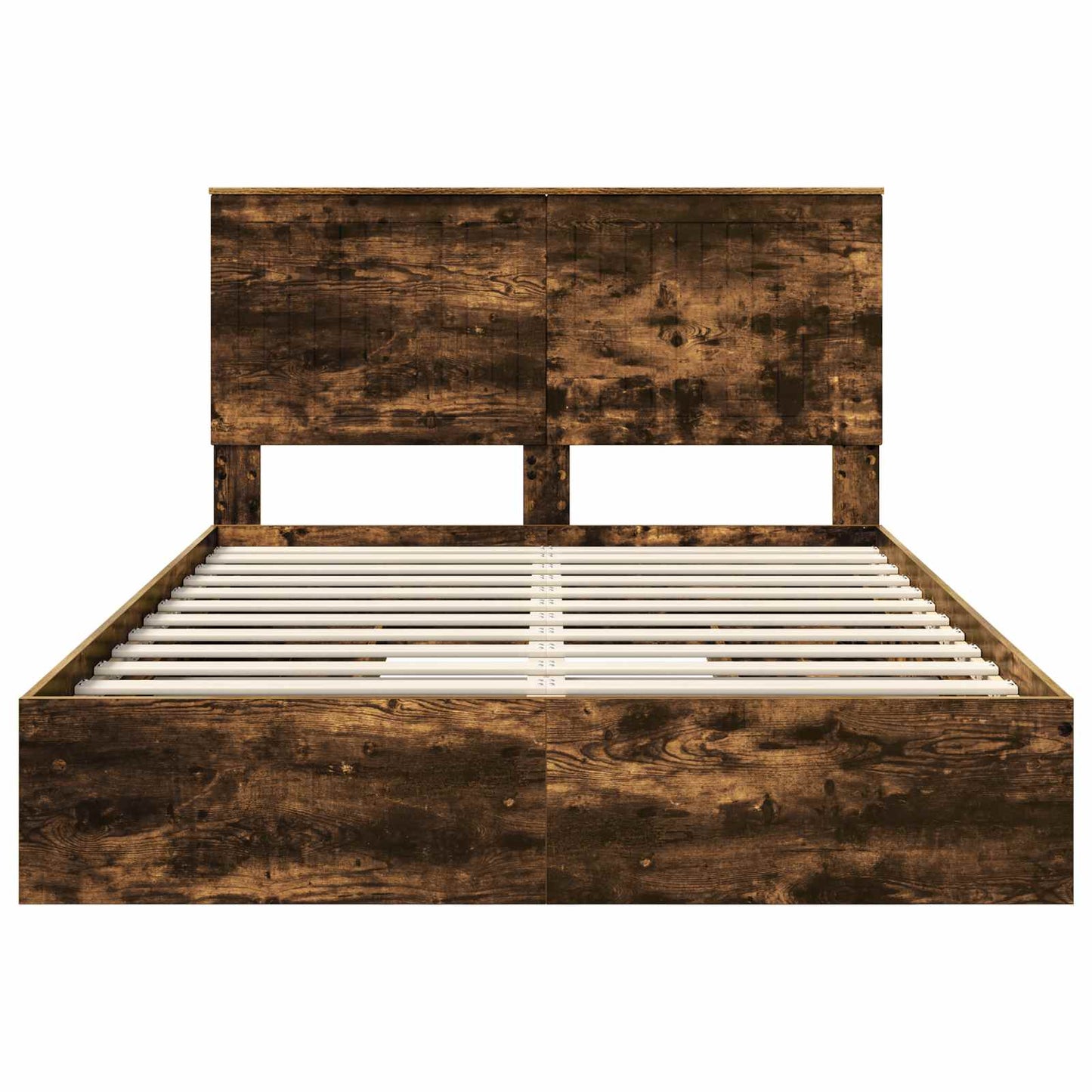 Letto con Contenitore con testiera Rovere fumé 135 x 190 cm | homemem39