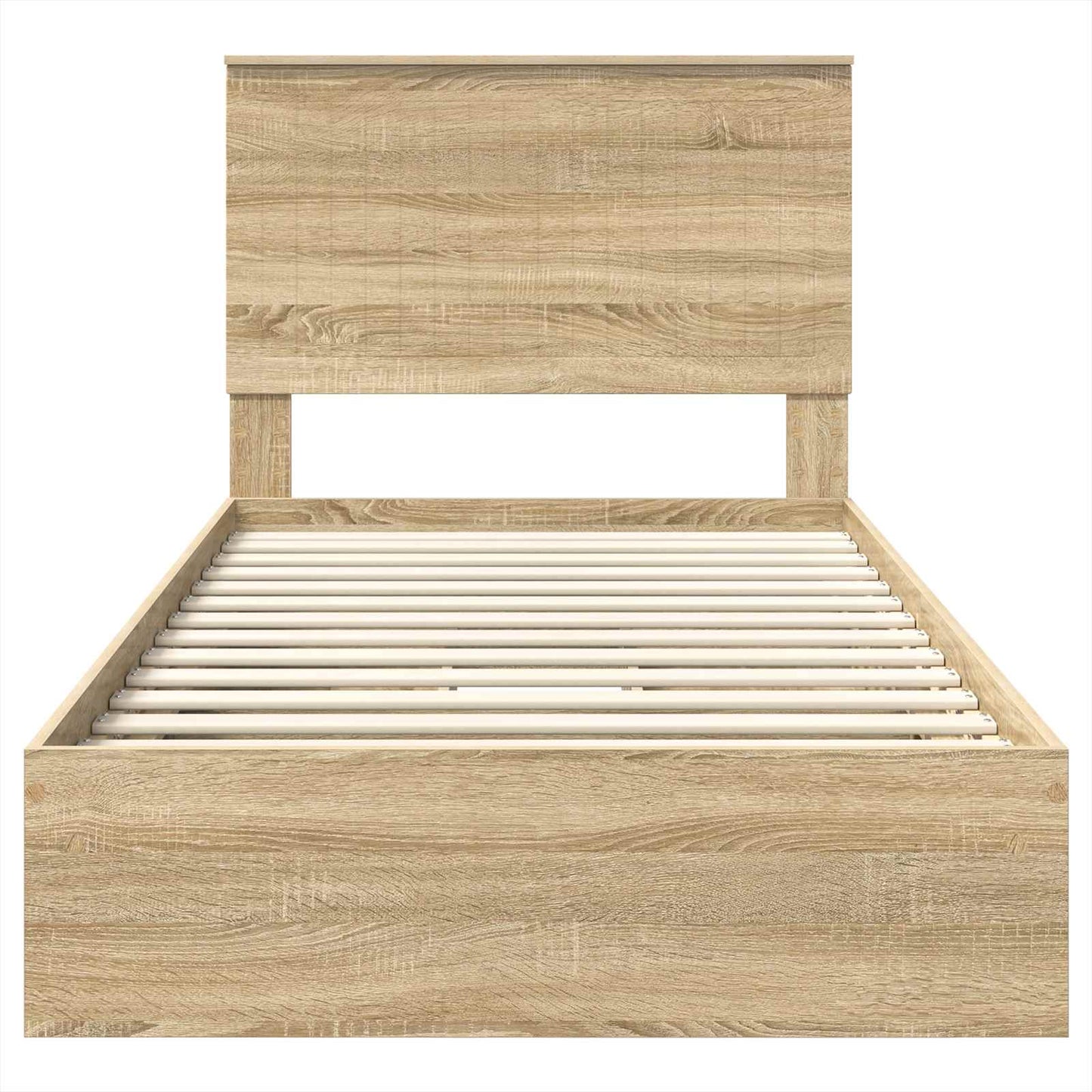 Letto con Contenitore con testiera Rovere Sonoma 100 x 200 cm | homemem39