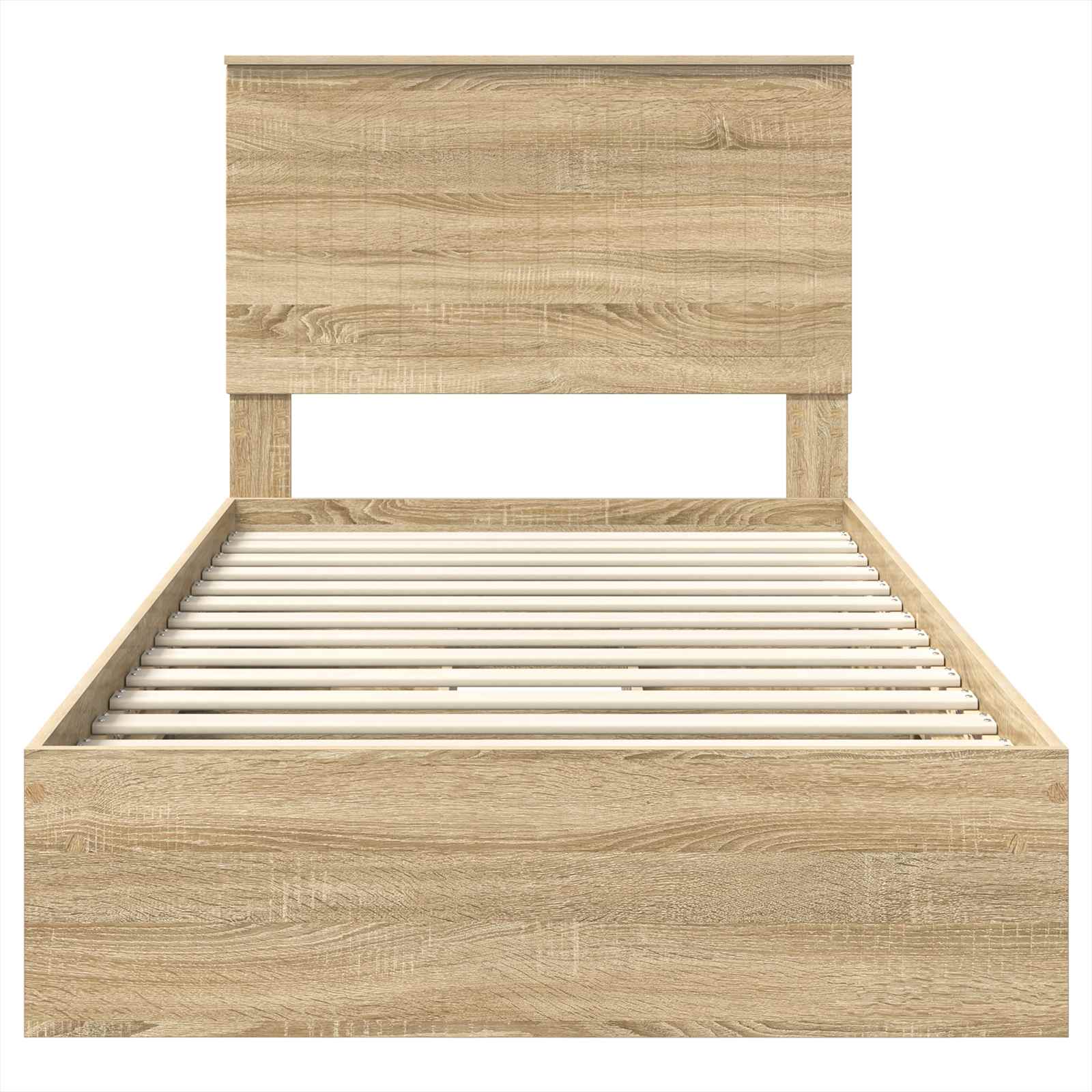 Letto con Contenitore con testiera Rovere Sonoma 100 x 200 cm | homemem39