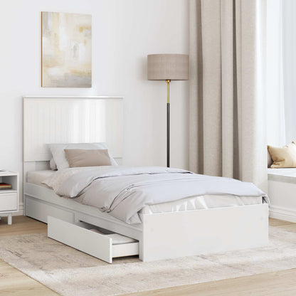 Letto con Contenitore Bianco 90 x 200 cm Legno multistrato | homemem39