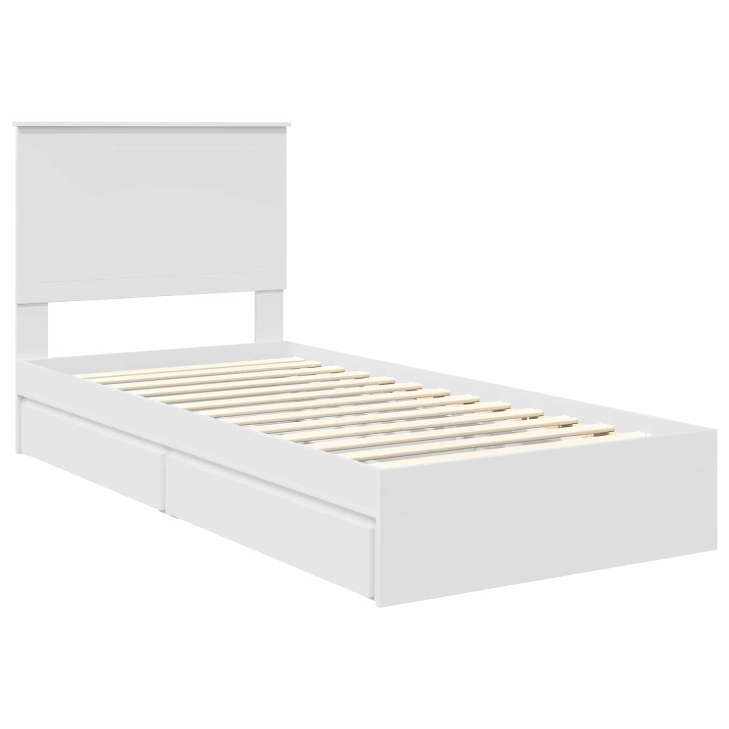 Letto con Contenitore Bianco 90 x 200 cm Legno multistrato | homemem39