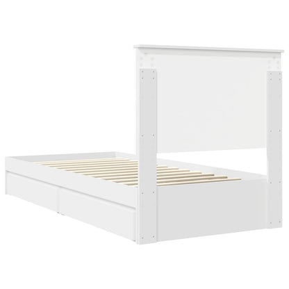 Letto con Contenitore Bianco 90 x 200 cm Legno multistrato | homemem39