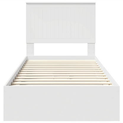 Letto con Contenitore Bianco 90 x 200 cm Legno multistrato | homemem39