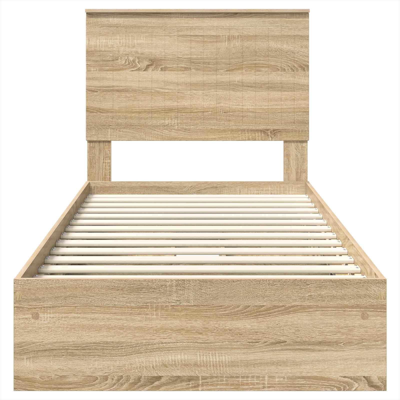 Letto con Contenitore con testiera Rovere Sonoma 90 x 200 cm | homemem39