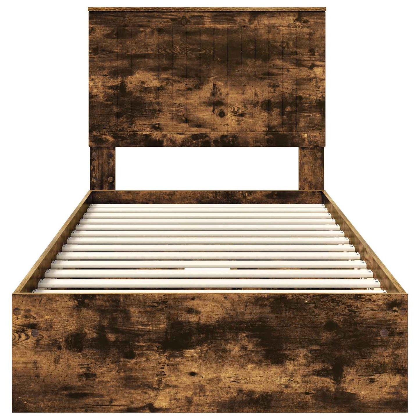 Letto con Contenitore Rovere fumé 90 x 190 cm Legno multistrato | homemem39
