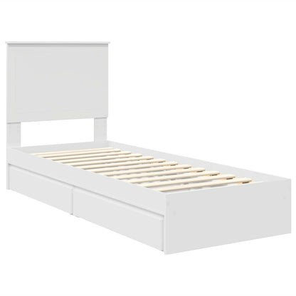 Letto con Contenitore Bianco 75 x 190 cm Legno multistrato | homemem39
