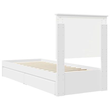 Letto con Contenitore Bianco 75 x 190 cm Legno multistrato | homemem39