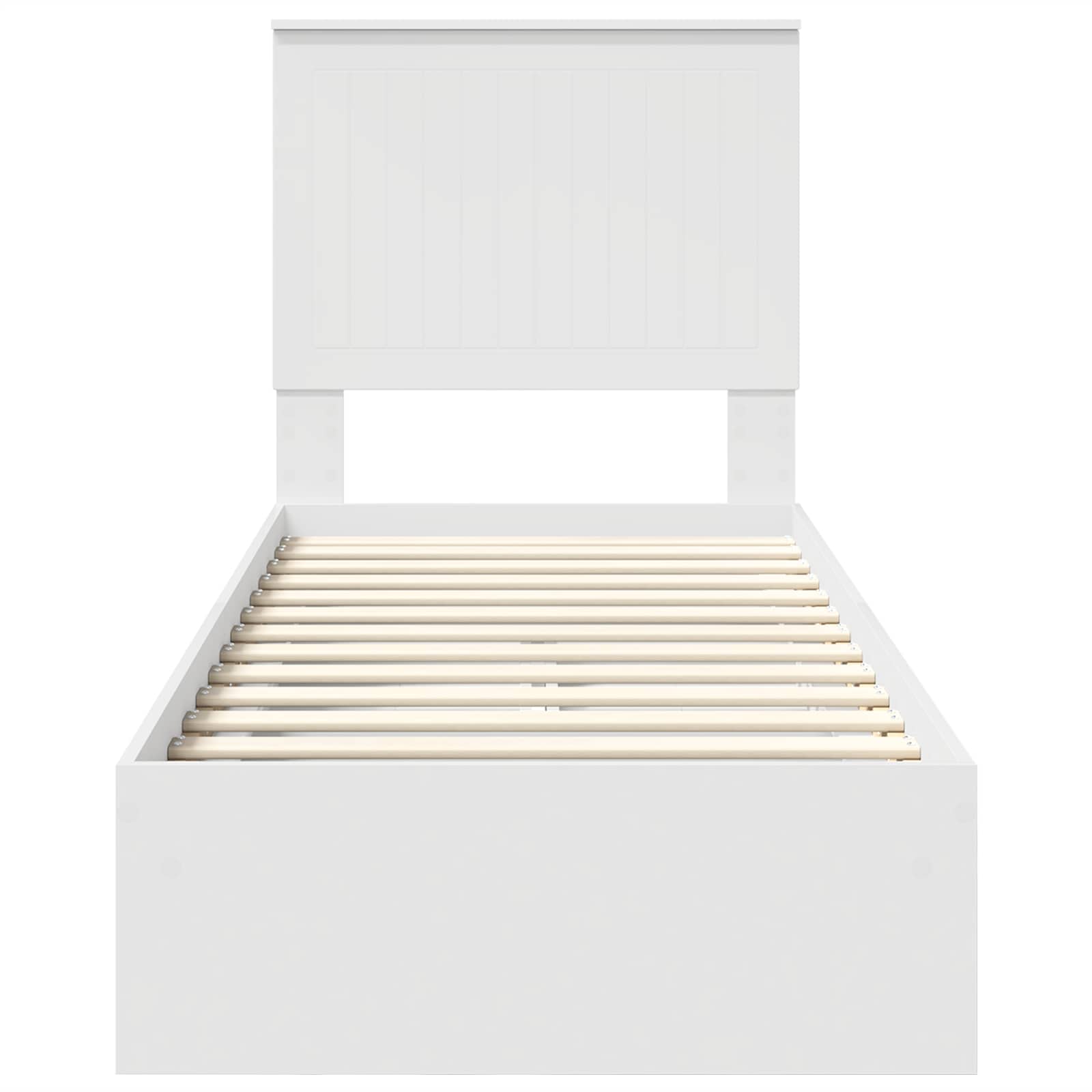 Letto con Contenitore Bianco 75 x 190 cm Legno multistrato | homemem39