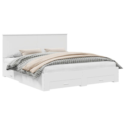 Struttura del letto Bianco 180 x 200 cm Legno multistrato | homemem39