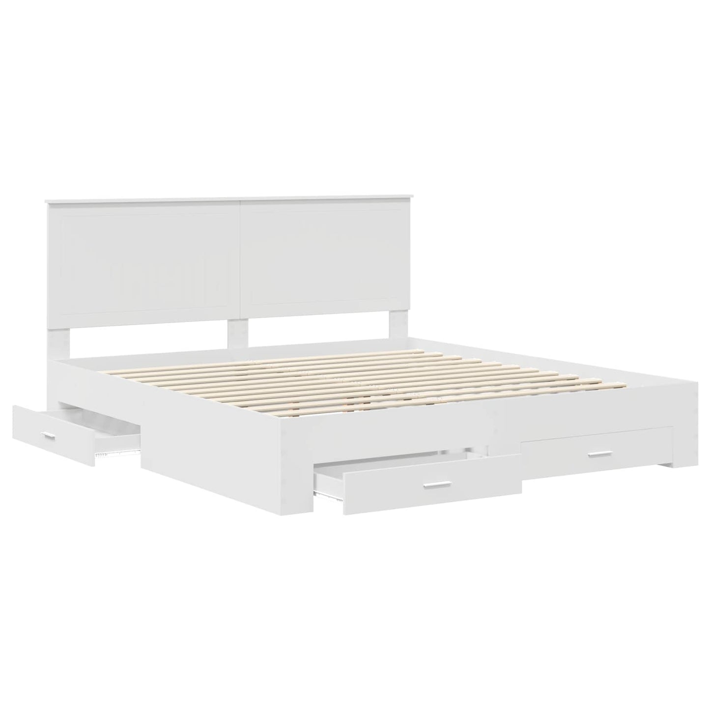 Struttura del letto Bianco 180 x 200 cm Legno multistrato | homemem39
