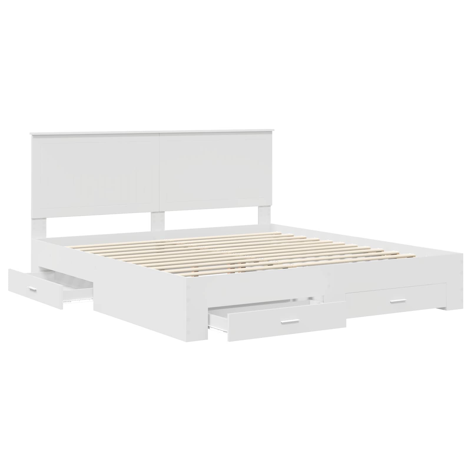 Struttura del letto Bianco 180 x 200 cm Legno multistrato | homemem39