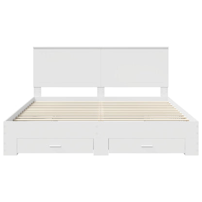 Struttura del letto Bianco 180 x 200 cm Legno multistrato | homemem39
