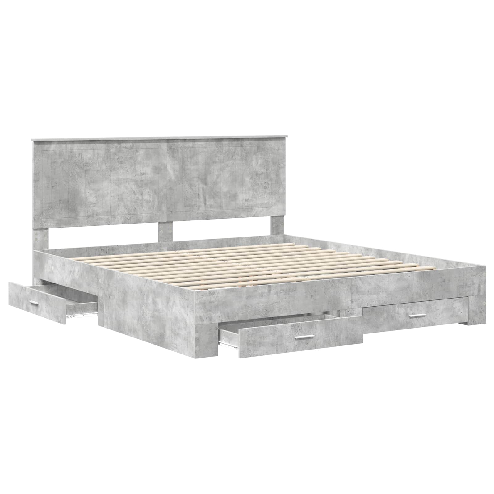 Struttura del letto con testiera Grigio cemento 180 x 200 cm | homemem39