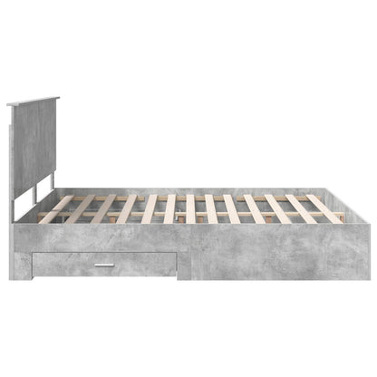 Struttura del letto con testiera Grigio cemento 180 x 200 cm | homemem39
