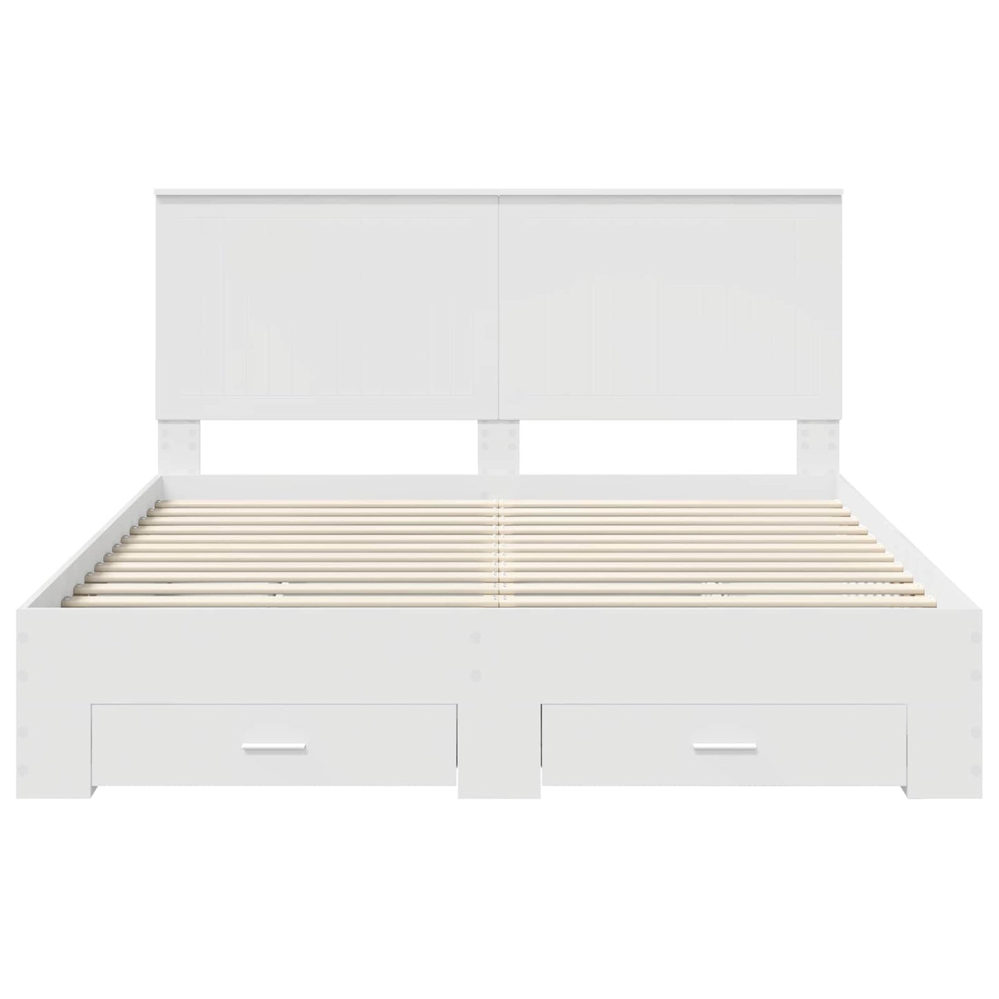 Struttura del letto Bianco 160 x 200 cm Legno multistrato | homemem39