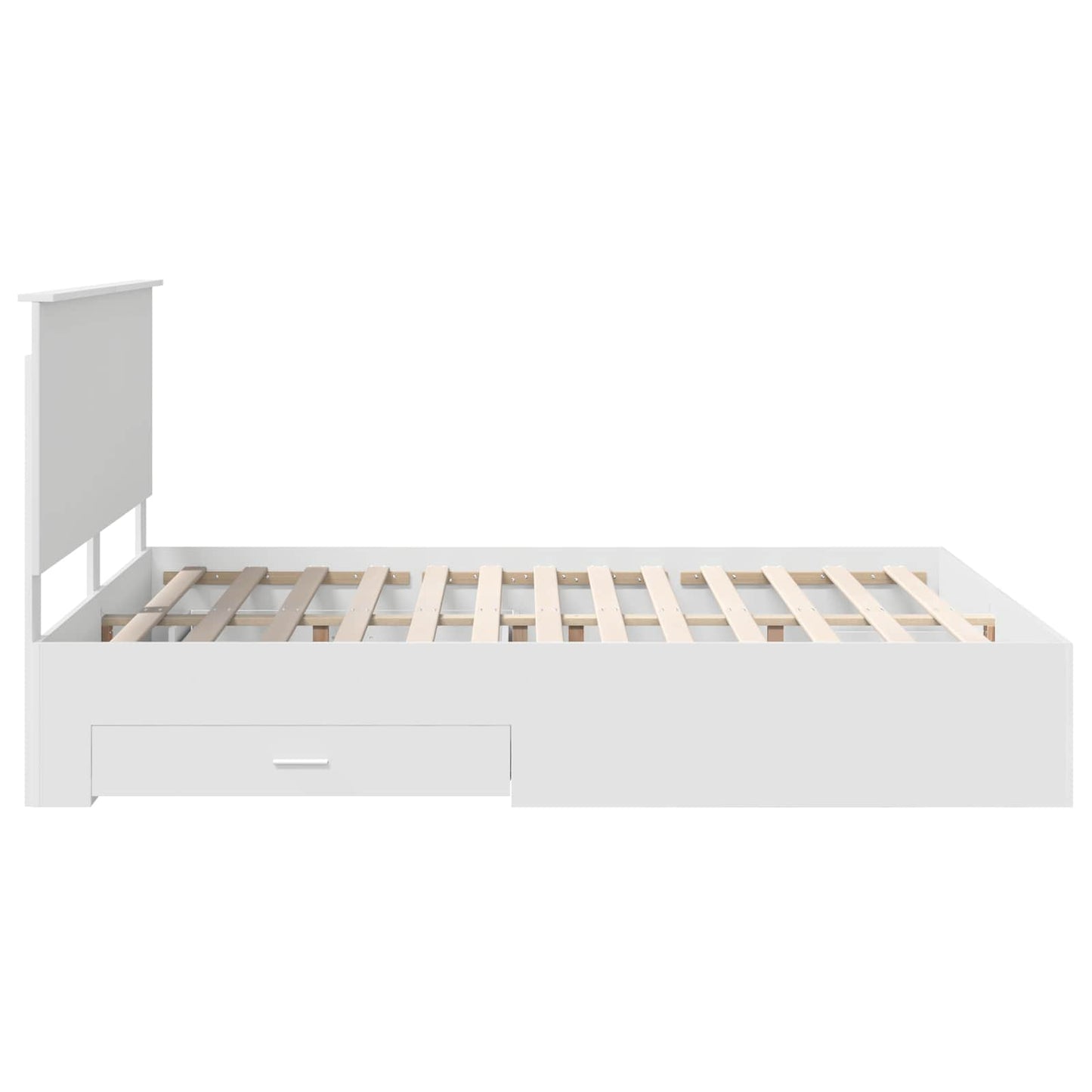 Struttura del letto Bianco 160 x 200 cm Legno multistrato | homemem39