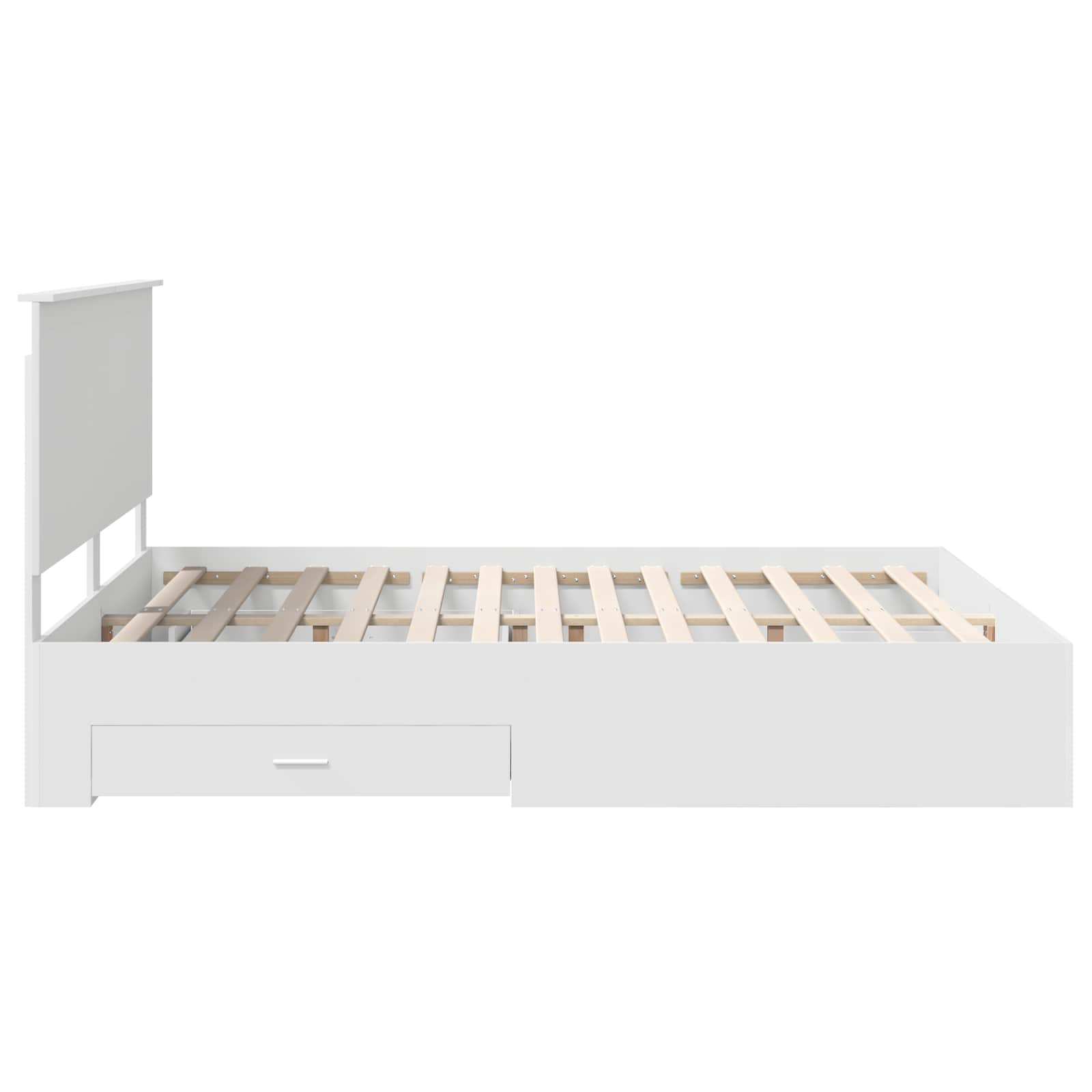 Struttura del letto Bianco 160 x 200 cm Legno multistrato | homemem39