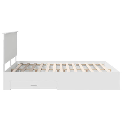 Struttura del letto Bianco 160 x 200 cm Legno multistrato | homemem39