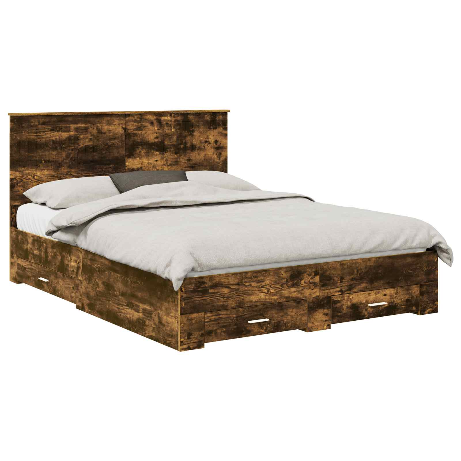 Struttura del letto Rovere fumé 150 x 200 cm Legno multistrato | homemem39