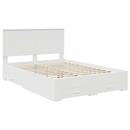 Struttura del letto Bianco 140 x 200 cm Legno multistrato | homemem39