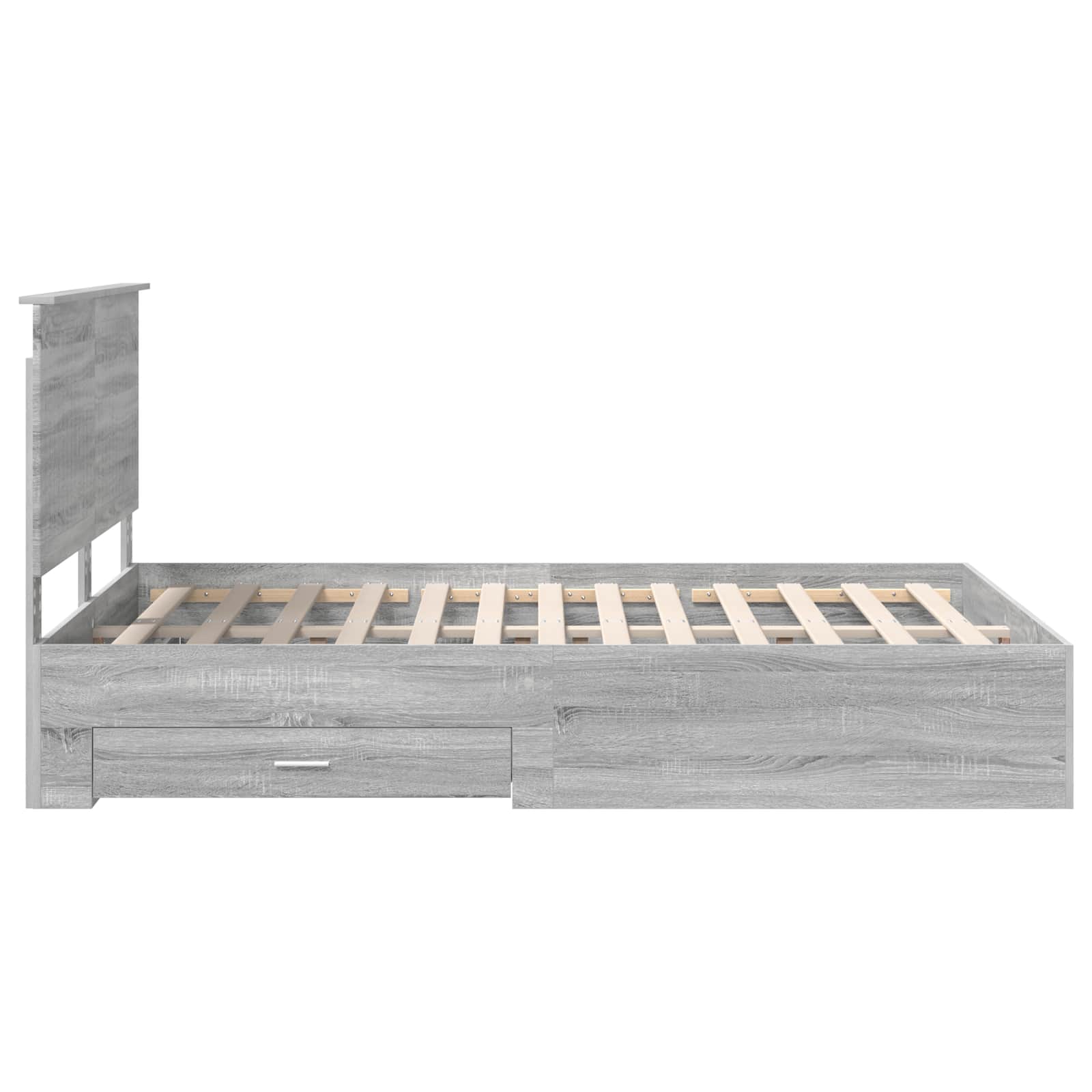 Struttura del letto con testiera Grigio Sonoma 140 x 200 cm | homemem39